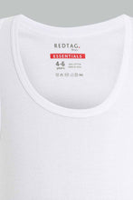 Load image into Gallery viewer, Redtag-White/Grey-3-Pack-Vest-Basic-Vests-Boys-2 to 8 Years