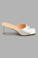 تنزيل الصورة على معرض الصور، Redtag-Ivory-Satin-Mule-With-Gold-Heel-Mules-Women's-
