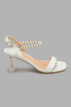 Load image into Gallery viewer, White Pearl Trim Sandal