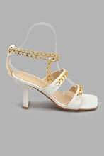 تنزيل الصورة على معرض الصور، Redtag-White-Chain-Trim-Sandal-Mules-Women's-