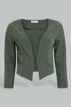 تنزيل الصورة على معرض الصور، Redtag-Dark-Green-Cropped-Jacket-Jackets-Women's-