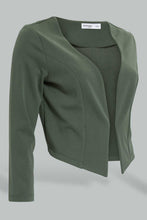 تنزيل الصورة على معرض الصور، Redtag-Dark-Green-Cropped-Jacket-Jackets-Women's-