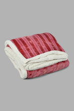 Load image into Gallery viewer, Redtag-Purple-Reversible-Textured-Blanket-(Double-Size)-Blankets-Home-Bedroom-