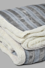 Load image into Gallery viewer, Redtag-Grey-Reversible-Textured-Blanket-(Single-Size)-Blankets-Home-Bedroom-
