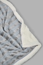 Load image into Gallery viewer, Redtag-Grey-Reversible-Textured-Blanket-(Single-Size)-Blankets-Home-Bedroom-