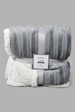 Load image into Gallery viewer, Redtag-Grey-Reversible-Textured-Blanket-(Single-Size)-Blankets-Home-Bedroom-