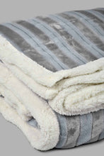 Load image into Gallery viewer, Redtag-Grey-Reversible-Textured-Blanket-(Double-Size)-Blankets-Home-Bedroom-