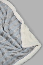 Load image into Gallery viewer, Redtag-Grey-Reversible-Textured-Blanket-(Double-Size)-Blankets-Home-Bedroom-