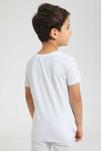 Load image into Gallery viewer, Redtag-White-Epic-Embossed-Print-T-Shirt-Graphic-T-Shirts-Boys-2 to 8 Years