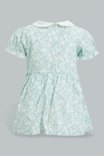 تنزيل الصورة على معرض الصور، Redtag-Mint-Peterpan-Collar-Embroidery-Dress-Dresses-Baby-0 to 12 Months