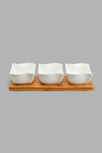 تنزيل الصورة على معرض الصور، Redtag-White-Square-Bowl-With-Bamboo-Tray-(4-Piece)-Colour:White,-Filter:Home-Dining,-HMW-DIN-Serving-Dish,-New-In,-New-In-HMW-DIN,-Non-Sale,-S22A,-Section:Homewares-Home-Dining-