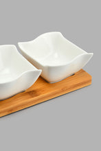 تنزيل الصورة على معرض الصور، Redtag-White-Square-Bowl-With-Bamboo-Tray-(4-Piece)-Colour:White,-Filter:Home-Dining,-HMW-DIN-Serving-Dish,-New-In,-New-In-HMW-DIN,-Non-Sale,-S22A,-Section:Homewares-Home-Dining-