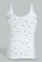 تنزيل الصورة على معرض الصور، Redtag-White-Floral/Yellow-Vest-(2-Pack)-Vests-Senior-Girls-9 to 14 Years