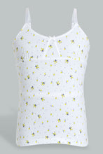 تنزيل الصورة على معرض الصور، Redtag-White-Floral/Yellow-Vest-(2-Pack)-Vests-Senior-Girls-9 to 14 Years