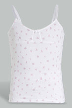 Load image into Gallery viewer, Redtag-White-Floral/Oatmeal-Melange-Vest-(2-Pack)-Vests-Senior-Girls-9 to 14 Years