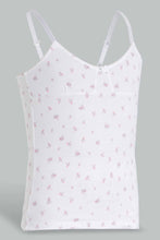 Load image into Gallery viewer, Redtag-White-Floral/Oatmeal-Melange-Vest-(2-Pack)-Vests-Senior-Girls-9 to 14 Years