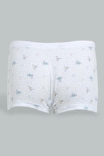 Load image into Gallery viewer, Redtag-White-Floral-/Grey-Melange-Boxer-Brief-(2Pack)-365,-Character,-Colour:Assorted,-Filter:Senior-Girls-(9-to-14-Yrs),-GSR-Briefs,-New-In,-New-In-GSR,-Non-Sale,-Section:Kidswear-Senior-Girls-9 to 14 Years