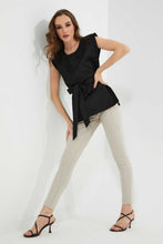 Load image into Gallery viewer, Redtag-Cream-Textured-Top-With-Belt-Tops-Women's-