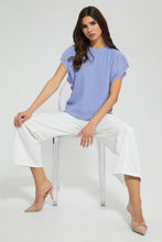 تنزيل الصورة على معرض الصور، Redtag-Blue-Crinkle-Top-Tops-Women's-