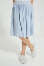 Load image into Gallery viewer, Redtag-Blue-Pleated-Knit-Skirt-Colour:Blue,-Filter:Girls-(2-to-8-Yrs),-Girls-Skirts,-New-In,-New-In-GIR,-Non-Sale,-S22B,-Section:Kidswear-Girls-2 to 8 Years