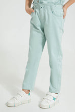 Load image into Gallery viewer, Redtag-Mint-Paper-Bag-Jean-Jeans-Baggy-Fit-Girls-2 to 8 Years