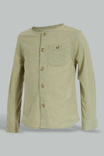 Load image into Gallery viewer, Redtag-Green-Oxford-Mandarin-Shirt-Casual-Shirts-Infant-Boys-3 to 24 Months