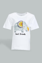 تنزيل الصورة على معرض الصور، Redtag-White-Elephant-Apllique-Short-Slv-Tshirt-All-Over-Prints-Infant-Boys-3 to 24 Months
