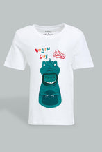 تنزيل الصورة على معرض الصور، Redtag-White-Animal-Apllique-Short-Slv-Tshirt-All-Over-Prints-Infant-Boys-3 to 24 Months
