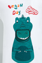 تنزيل الصورة على معرض الصور، Redtag-White-Animal-Apllique-Short-Slv-Tshirt-All-Over-Prints-Infant-Boys-3 to 24 Months
