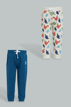 Load image into Gallery viewer, Redtag-Royal-And-Ecru-Printed-Active-Pant-(2-Pack)-Colour:Royal,-Filter:Infant-Boys-(3-to-24-Mths),-Infant-Boys-Joggers,-New-In,-New-In-INB,-Non-Sale,-S22B,-Section:Kidswear-Infant-Boys-3 to 24 Months