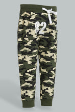Load image into Gallery viewer, Redtag-Beige-And-Green-Camo-Printed-Active-Pant-(2-Pack)-Colour:Green,-Filter:Infant-Boys-(3-to-24-Mths),-Infant-Boys-Joggers,-New-In,-New-In-INB,-Non-Sale,-S22B,-Section:Kidswear-Infant-Boys-3 to 24 Months