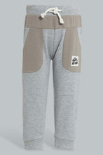 Load image into Gallery viewer, Redtag-Grey-And-Navy-Active-Pant-(2-Pack)-Joggers-Infant-Boys-3 to 24 Months