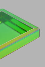 Load image into Gallery viewer, Redtag-Green-Glass-Decorative-Tray-Trays-Home-Decor-