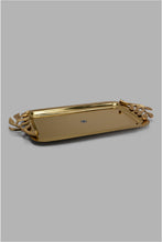 Load image into Gallery viewer, Redtag-Gold-Rectangle-Tray-(Large)-Category:Trays,-Colour:Gold,-DANDELION,-Filter:Home-Dining,-HMW-DIN-Sew-Serveware,-New-In,-New-In-HMW-DIN,-Non-Sale,-S22B,-Section:Homewares-Home-Dining-