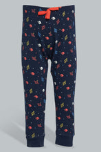تنزيل الصورة على معرض الصور، Redtag-Navy-And-Red-3-Pack-Pyjama-Set-Set-Pyjama-Sets-Infant-Boys-3 to 24 Months
