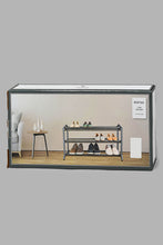Load image into Gallery viewer, Grey 3 Tier Extendable Shoe Rack