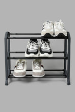 Load image into Gallery viewer, Grey 3 Tier Extendable Shoe Rack