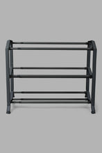 Load image into Gallery viewer, Grey 3 Tier Extendable Shoe Rack