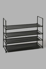 Load image into Gallery viewer, Redtag-Black-4-Tier-Shoe-Rack-Shoe-Racks-Home-Bathroom-