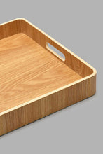 تنزيل الصورة على معرض الصور، Redtag-Brown-Wooden-Rectangle-Tray-(Large)-Trays-Home-Dining-