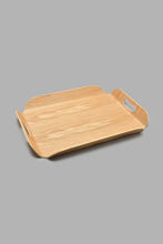 تنزيل الصورة على معرض الصور، Redtag-Brown-Wooden-Rectangle-Tray-(Large)-Trays-Home-Dining-