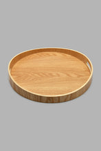 Load image into Gallery viewer, Redtag-Brown-Wooden-Round-Tray-Trays-Home-Dining-