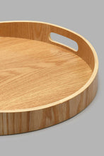 Load image into Gallery viewer, Redtag-Brown-Wooden-Round-Tray-Trays-Home-Dining-