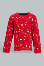 تنزيل الصورة على معرض الصور، Redtag-White-And-Red-Space-4-Pack-Long-Pyjama-Set-Set-Pyjama-Sets-Infant-Boys-3 to 24 Months