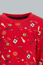 تنزيل الصورة على معرض الصور، Redtag-White-And-Red-Space-4-Pack-Long-Pyjama-Set-Set-Pyjama-Sets-Infant-Boys-3 to 24 Months