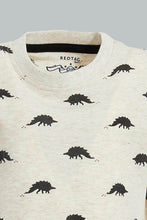 تنزيل الصورة على معرض الصور، Redtag-Oatmarl-Dino-Printed-Short-Slv-T-Shirt-Colour:Ecru,-Filter:Infant-Boys-(3-to-24-Mths),-Infant-Boys-T-Shirts,-New-In,-New-In-INB,-Non-Sale,-S22B,-Section:Kidswear,-TBL-Infant-Boys-3 to 24 Months