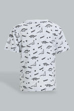تنزيل الصورة على معرض الصور، Redtag-Grey-Striped-Short-Sleeve-T-Shirt-Colour:Grey,-Filter:Infant-Boys-(3-to-24-Mths),-Infant-Boys-T-Shirts,-New-In,-New-In-INB,-Non-Sale,-S22B,-Section:Kidswear,-TBL-Infant-Boys-3 to 24 Months