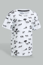 تنزيل الصورة على معرض الصور، Redtag-White-Dino-Printed-Short-T-Shirt-Colour:White,-Filter:Infant-Boys-(3-to-24-Mths),-Infant-Boys-T-Shirts,-New-In,-New-In-INB,-Non-Sale,-S22B,-Section:Kidswear,-TBL-Infant-Boys-3 to 24 Months