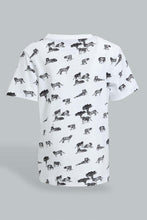 تنزيل الصورة على معرض الصور، Redtag-White-Dino-Printed-Short-T-Shirt-Colour:White,-Filter:Infant-Boys-(3-to-24-Mths),-Infant-Boys-T-Shirts,-New-In,-New-In-INB,-Non-Sale,-S22B,-Section:Kidswear,-TBL-Infant-Boys-3 to 24 Months
