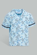 تنزيل الصورة على معرض الصور، Redtag-Blue-Tiger-Printed-Woven-Short-Pj-Set-(2-Pack)-Pyjama-Sets-Infant-Boys-3 to 24 Months